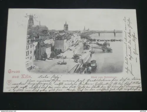 Köln - Blick vom Hafenturm , 1897 !! , Ansichtskarte , CPA , AK  !!