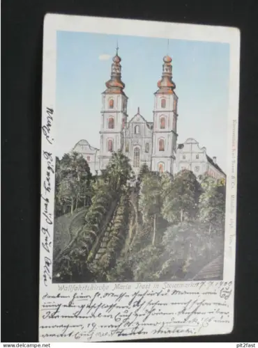 Wallfahrtskirche Maria Trost in Steiermark b. Graz , 1909 , nach Altenmarkt , Ansichtskarte , AK , CPA !!