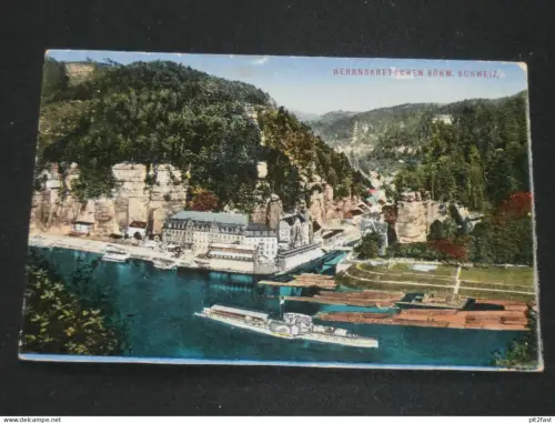 Herrnskretschen / Hřensko , ca. 1910 , Böhmen , b. Decin , Ansichtskarte , CPA , AK !!