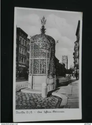Neisse / Nysa , 1939 , Schlesien , Der schöne Brunnen , Ansichtskarte , CPA , AK !!