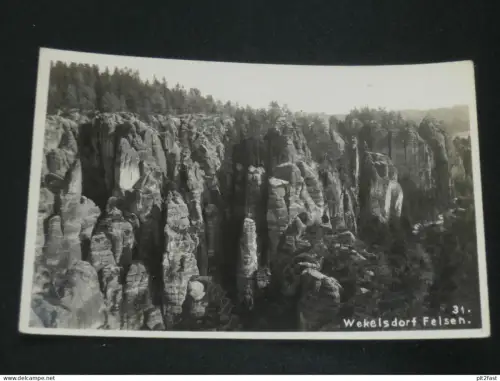 Wekelsdorf / Teplice nad Metují , 1934 , Felsen , Trutnov , Ansichtskarte , CPA , AK  !!
