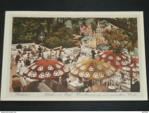 Karlsbad / Karlovy Vary , 1941 , Cafe Hirschensprung und russische Kirche , Ansichtskarte , CPA , AK  !!