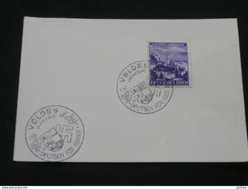 Veldes i. Kärnten / Bled - Deutsch für immer , 1941 , Stempel , Briefmarke , Sonderstempel , Slowenien !!!