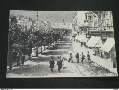 Karlsbad / Karlovy Vary , 1911 , Eingang der alten Wiese , Ansichtskarte , CPA , AK !!