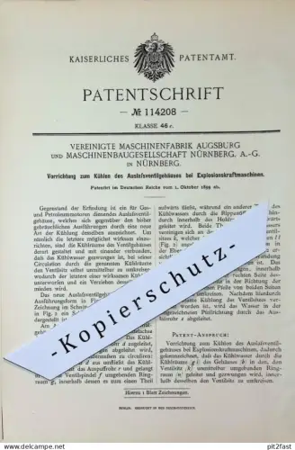 original Patent - Vereinigte Maschinenfabrik Augsburg & Maschinenbaugesellschaft Nürnberg AG | 1899 | Ventil an Gasmotor