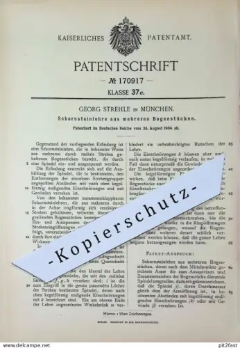 original Patent - Georg Strehle , München | 1904 | Schornsteinlehre | Schornstein - Lehre | Esse , Essen , Ofen , Öfen