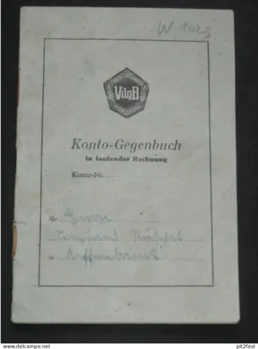 altes Sparbuch - Keffenbrink b. Grammendorf i. Mecklenburg , 1953 , Richard Ruschel , VdgB , Sparkasse , Bank !!