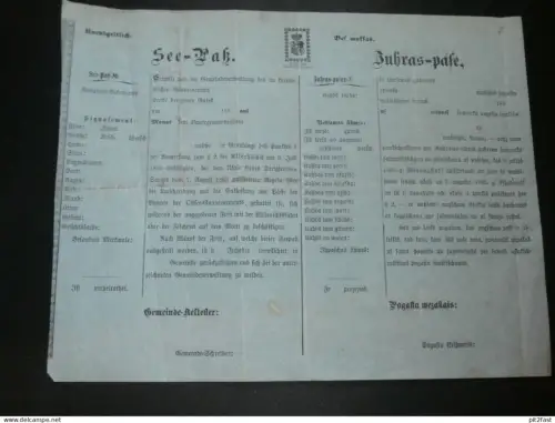 alter See-Paß , Ausweis , 1893 , Kapitän , Matrose , Schifffahrt , Kurland , Libau , Lettland , Russland , Rußland