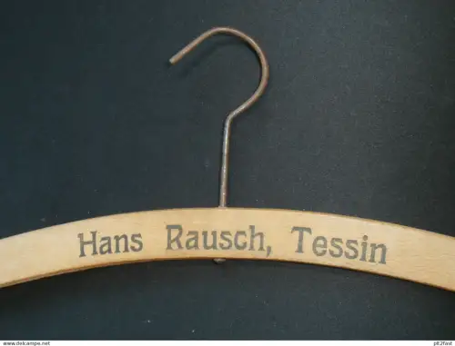 Hans Rausch in Tessin i. Mecklenburg , uralter Kleiderbügel , Bügel , Mode !!!
