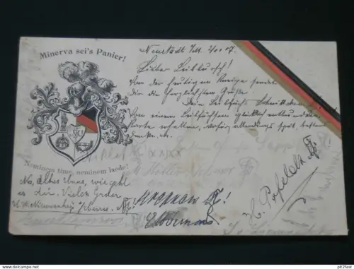 Neustadt i. Mecklenburg , 1907 , Studentika , Patriotika ,  Ansichtskarte , AK , CPA !!
