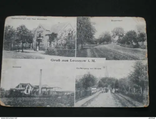 Leussow b. Göhlen i. Mecklenburg , ca. 1905 , Molkerei ,  Ansichtskarte , AK , CPA !!