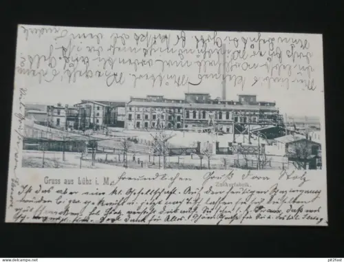 Zuckerfabrik Lübz i. Mecklenburg , 1902 , Bahnpost , Eisenbahn , Ansichtskarte , AK , CPA !!
