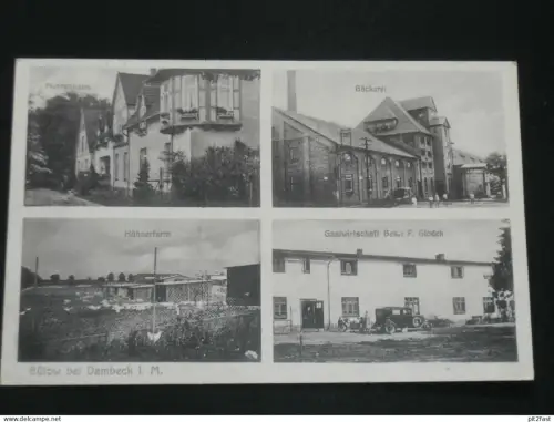 Bütow b. Dambeck i. Mecklenburg , ca. 1920 , Bäckerei , Gutshaus , Ansichtskarte , AK , CPA !!