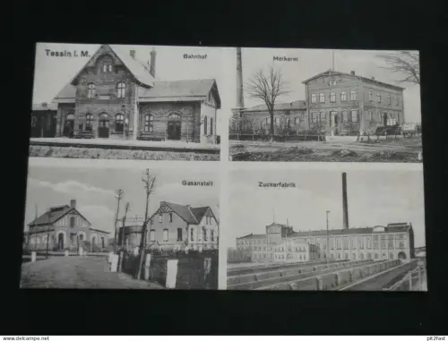 Tessin i. Mecklenburg , 1926 , Molkerei , Bahnhof , Zuckerfabrik , Ansichtskarte , AK , CPA !!