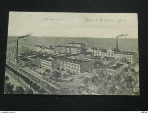 Papierfabrik Neu Kaliss i. Mecklenburg , 1910 , Neu Kaliß  , Ansichtskarte , AK , CPA !!
