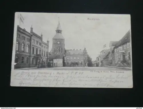 Sternberg i. Mecklenburg , 1899 , Marktplatz , Ansichtskarte , AK , CPA !!