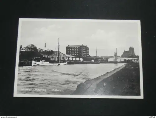 Wismar i. Mecklenburg , ca. 1940 , Hafen , Ansichtskarte , AK , CPA !!