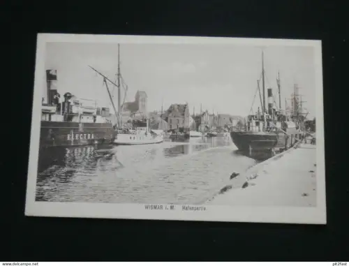 Wismar i. Mecklenburg , ca. 1920 , Hafen , Schiffe  , Ansichtskarte , AK , CPA !!