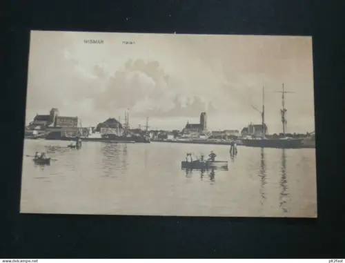 Wismar i. Mecklenburg , ca. 1920 , Hafen , Schiffe , Ansichtskarte , AK , CPA !!