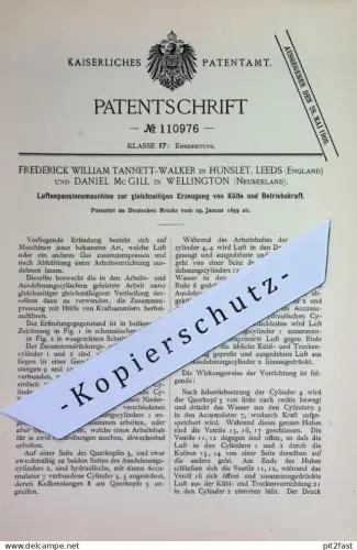 original Patent - Frederick W. Tannett Walker , Hunslet England | Daniel Mc Gill , Wellington Neuseeland | Eisbereitung
