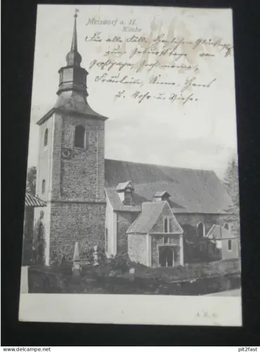 Meisdorf b. Falkenstein / Harz , 1903 , Kirche , alte Ansichtskarte , AK , CPA !