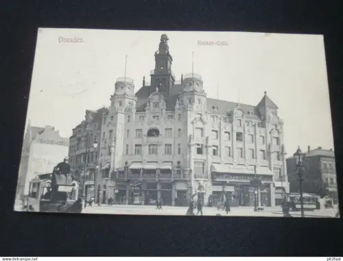 Dresden - Kaiser Cafe , Hotel , 1907 , alte Ansichtskarte , AK , CPA !