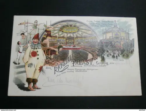 Krystall-Palast Leipzig , 1907 , Circus , Theater , Varieté , Zirkus , alte Ansichtskarte , AK , CPA !!