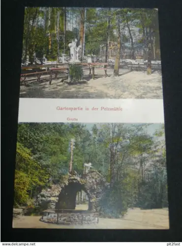 Restaurant Pelzmühle b. Chemnitz , 1915 , Gartenpartie , alte Ansichtskarte , AK , CPA !!