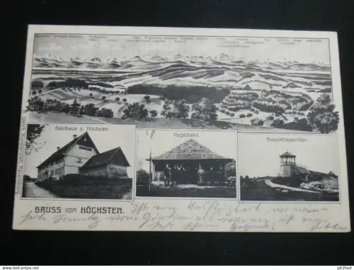 Gruss vom Höchsten b. Degenhausen , 1910 , Sigmaringen , alte Ansichtskarte , AK , CPA !!