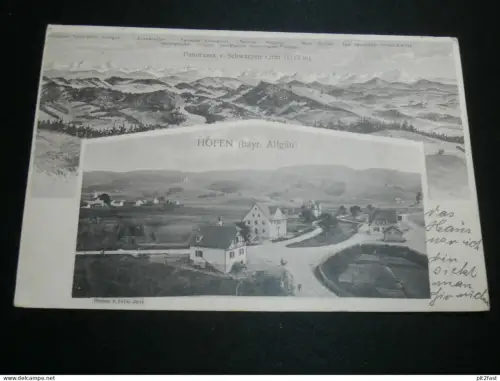 Hofen i. Allgäu b. Weitnau , 1916 , Hotel Schwarzer Grat , alte Ansichtskarte , AK , CPA !!
