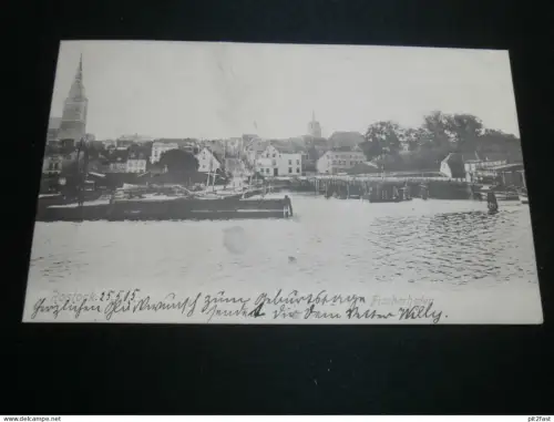 Fischerhafen Rostock , 1905 , alte Ansichtskarte , AK , CPA !!