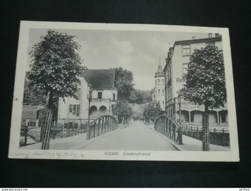 Haspe b. Hagen , 1916 , Lindenstrasse , alte Ansichtskarte , AK , CPA !!
