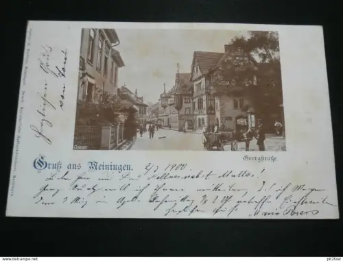 Meiningen - Georgstrasse , 1900 , alte Ansichtskarte , AK , CPA !!