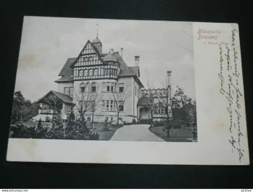 Dresden Blasewitz - Emser Allee , 1904 , Villa , alte Ansichtskarte , AK , CPA !!