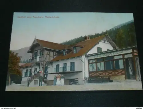 Gasthof zum Auerhahn - Maria Schutz , ca. 1910 , Schottwien , Anton Mödlhammer , alte Ansichtskarte , AK , CPA !!