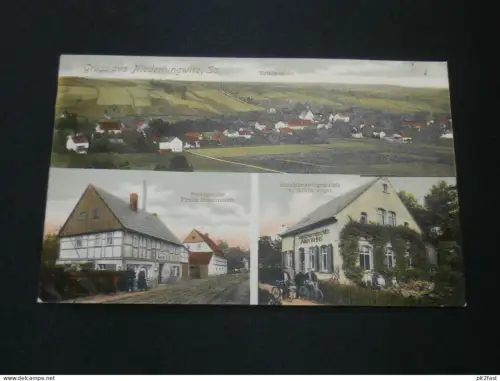 Niederlungwitz b. Glauchau , 1907 , Postagentur Buschmann , Geschäft  Albin Vogel , alte Ansichtskarte , AK , CPA !!