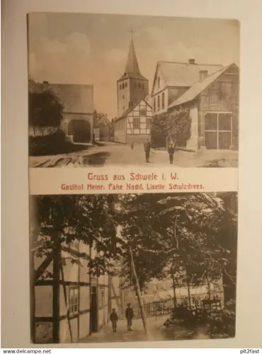 Schwefe i.W. b. Welver , 1915 , Heinr. Pake / L. Schulzdrees - Gasthof , Restaurant , Ansichtskarte , AK , CPA !!