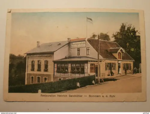 Bommern a.d. Ruhr / Witten , 1919 , Heinrich Sandkühler - Gasthof , Restaurant , Ansichtskarte , AK , CPA !!
