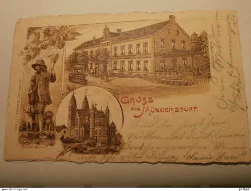 Müngersdorf b. Köln , 1903 , Litho , Gasthof , Restaurant , Ansichtskarte , AK , CPA !!