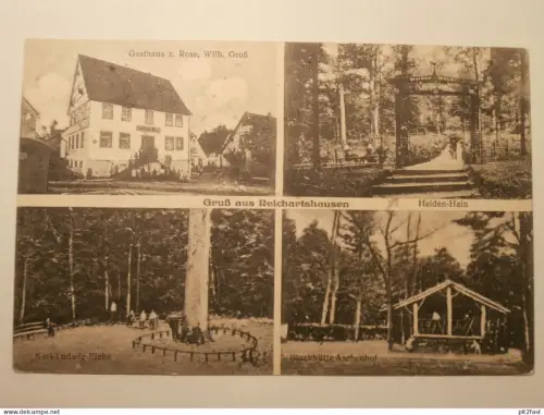Reichartshausen b. Waibstadt , ca. 1910 , Sinsheim , Wilhelm Groß - Gasthof , Restaurant , Ansichtskarte , AK , CPA !!