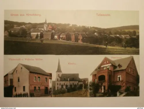 Hirschberg b. Diez , 1912 , Ruppenrod , Pfarrhaus , Gasthaus , Restaurant , Ansichtskarte , AK !!