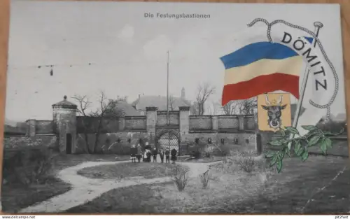 Festungsbastion Dömitz , 1914 , Festung , Mecklenburg , AK , alte Ansichtskarte !!