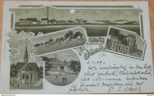 Gruss aus Dömitz , 1899 , Litho , Mecklenburg , AK , alte Ansichtskarte !!