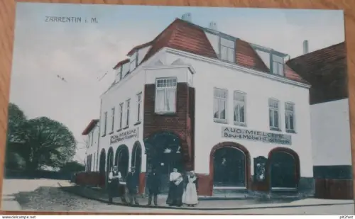 Bau- und Möbeltischlerei in Zarrentin i. M. , 1911 , Mecklenburg , AK , alte Ansichtskarte !!