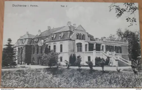 Ducherow i. Pom. , 1911 , Graf Schwerin - Autograph , Adel , Mecklenburg , AK , alte Ansichtskarte !!