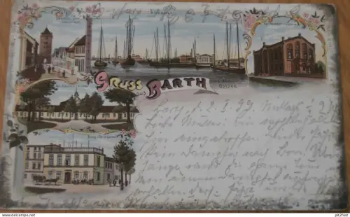 Gruss aus Barth i. Meckl. , 1899 , Litho , Mecklenburg , AK , alte Ansichtskarte !!