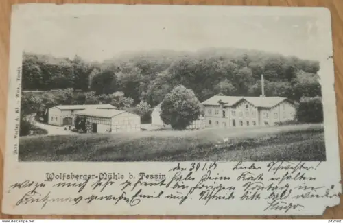 Wolfsberger Mühle b. Tessin , 1905 , Mecklenburg , AK , Ansichtskarte !!