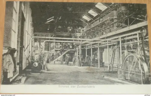 Zuckerfabrik in Güstrow i. Meckl. , 1915 , Innenansicht , Mecklenburg , AK , Ansichtskarte !!