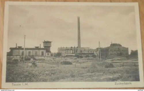 Zuckerfabrik in Tessin i. Meckl. , 1928 , Mecklenburg , AK , Ansichtskarte !!