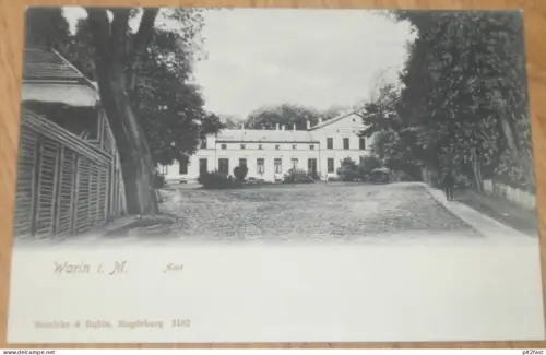 Warin i. Meckl., ca. 1920 , Amt , Gebäude , Mecklenburg , AK , Ansichtskarte !!